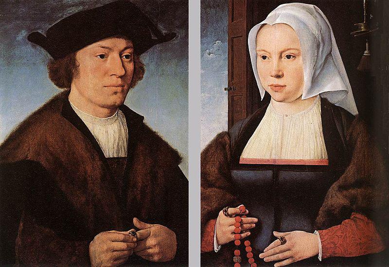 Joos van cleve Portrait of a Man and Woman oil painting image